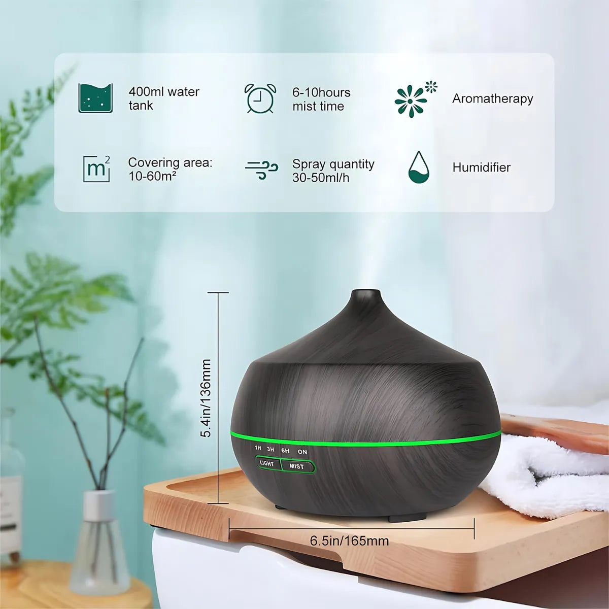 Nawilżacz Powietrza i Dyfuzor Zapachowy – Aromaterapia i Nawilżanie