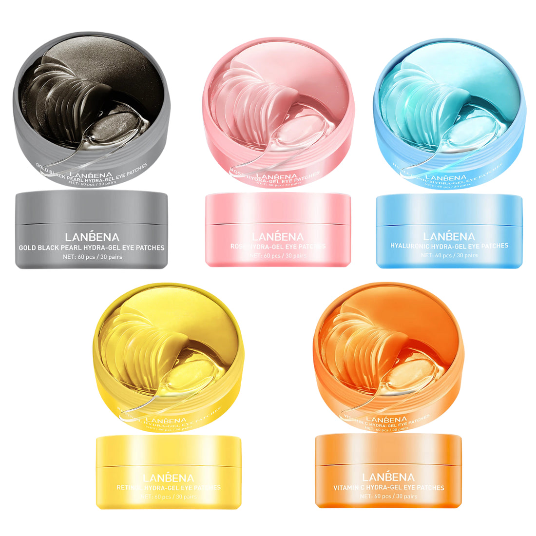 Lanbena Hydrożelowe Płatki pod Oczy – Nawilżenie i Odświeżenie-1