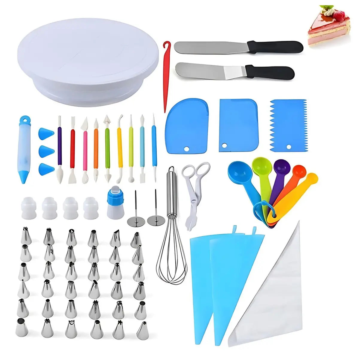 Kompletny Zestaw Cukierniczy do Dekoracji – 66 Elementów do Dekorowania Wypieków