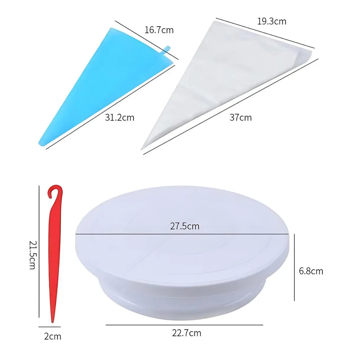 Kompletny Zestaw Cukierniczy do Dekoracji – 66 Elementów do Dekorowania Wypieków