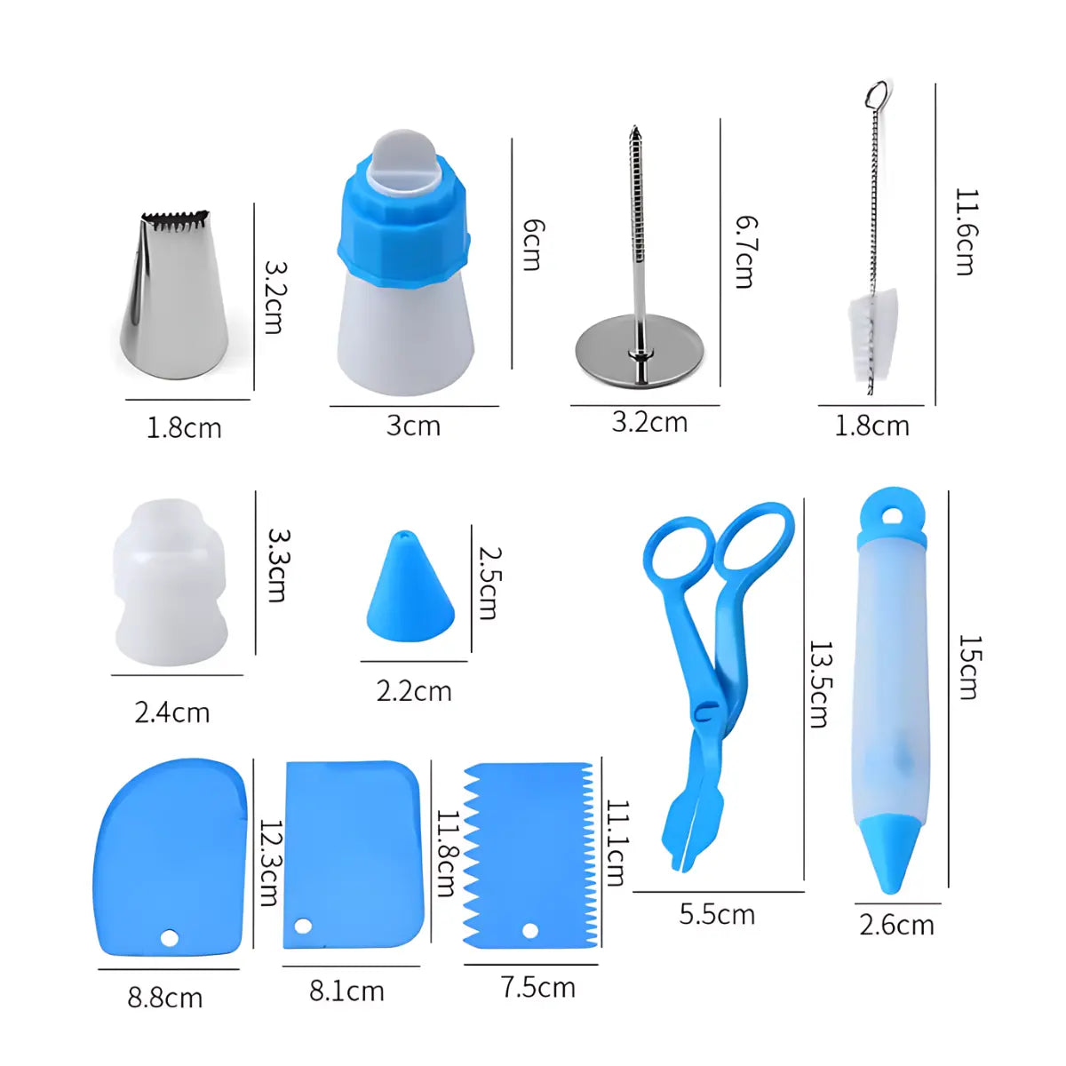 Kompletny Zestaw Cukierniczy do Dekoracji – 80 Elementów do Tortów i Ciast