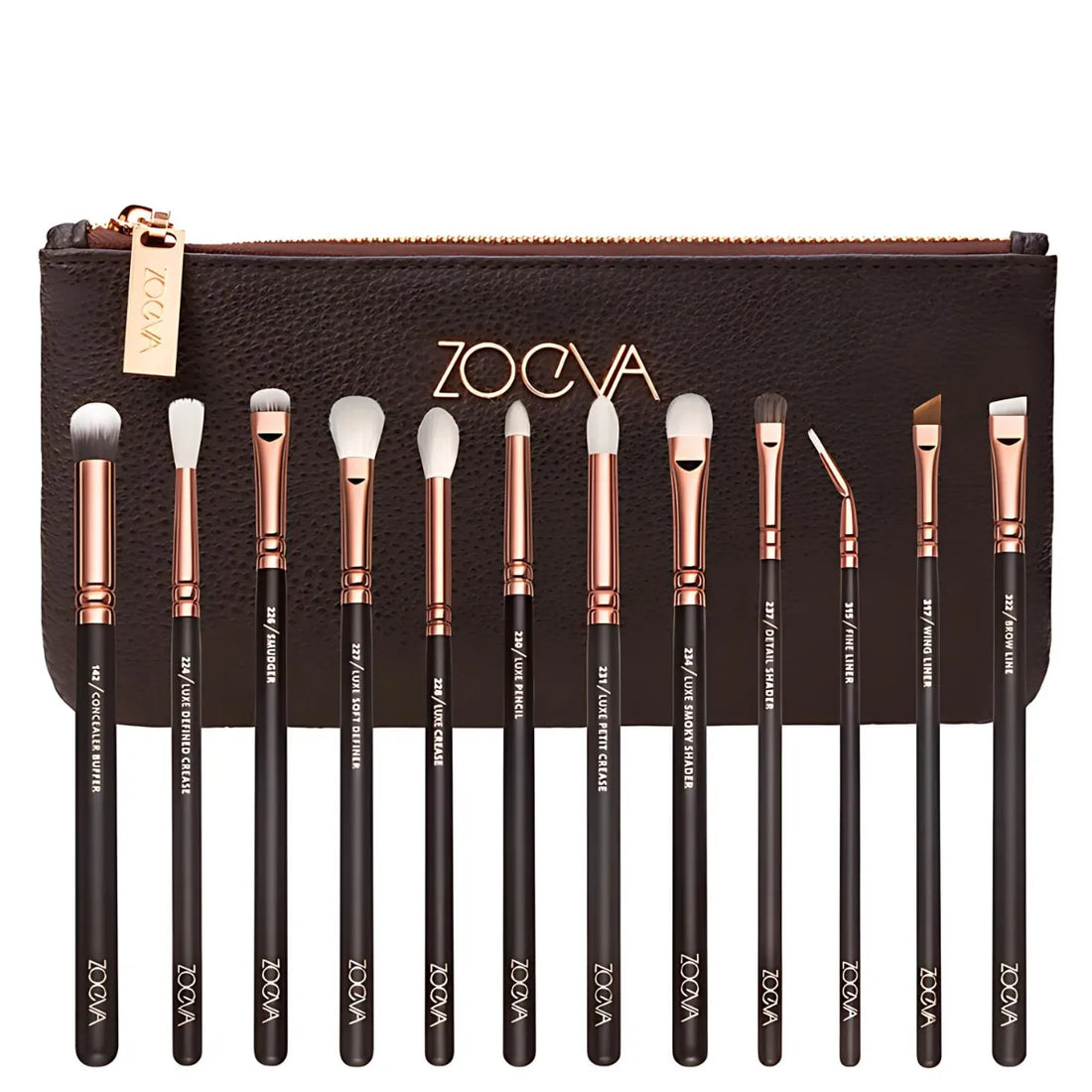 Profesjonalny Zestaw 12 Pędzli do Makijażu z Kosmetyczką