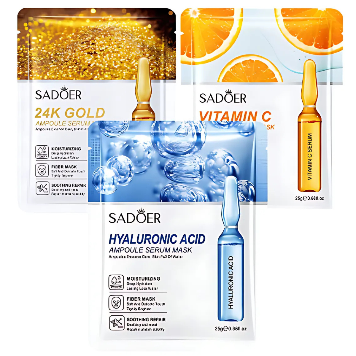 Sadoer Facial Mask - Intensywnie Nawilżające Maseczki do Twarzy