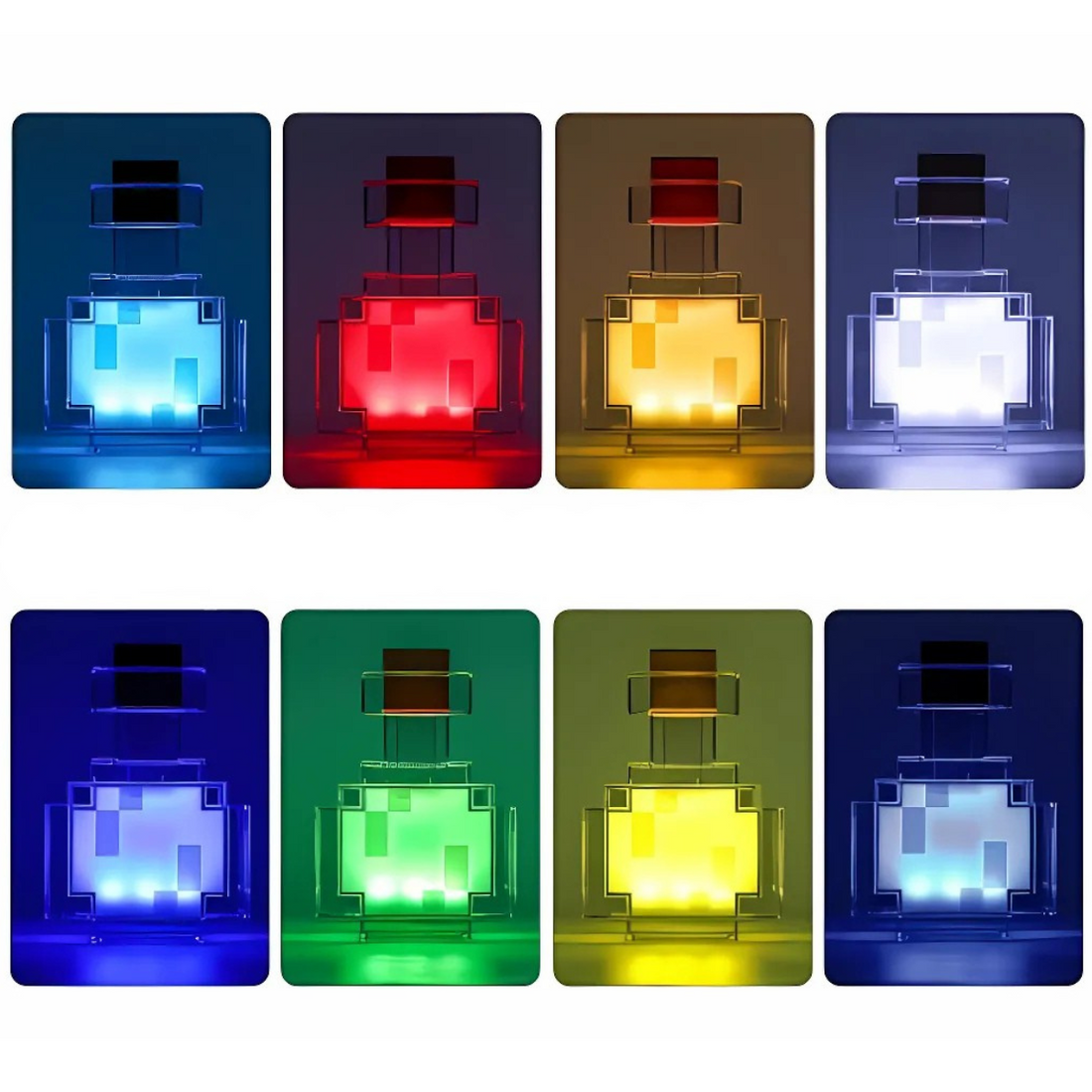 Lampka Minecraft – Zmiennokolorowa Butelka Mikstury Światła