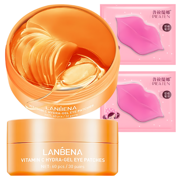 Zestaw Hydrożelowe Płatki Pod Oczy + 2 Kolagenowe Maski Na Usta Pilaten