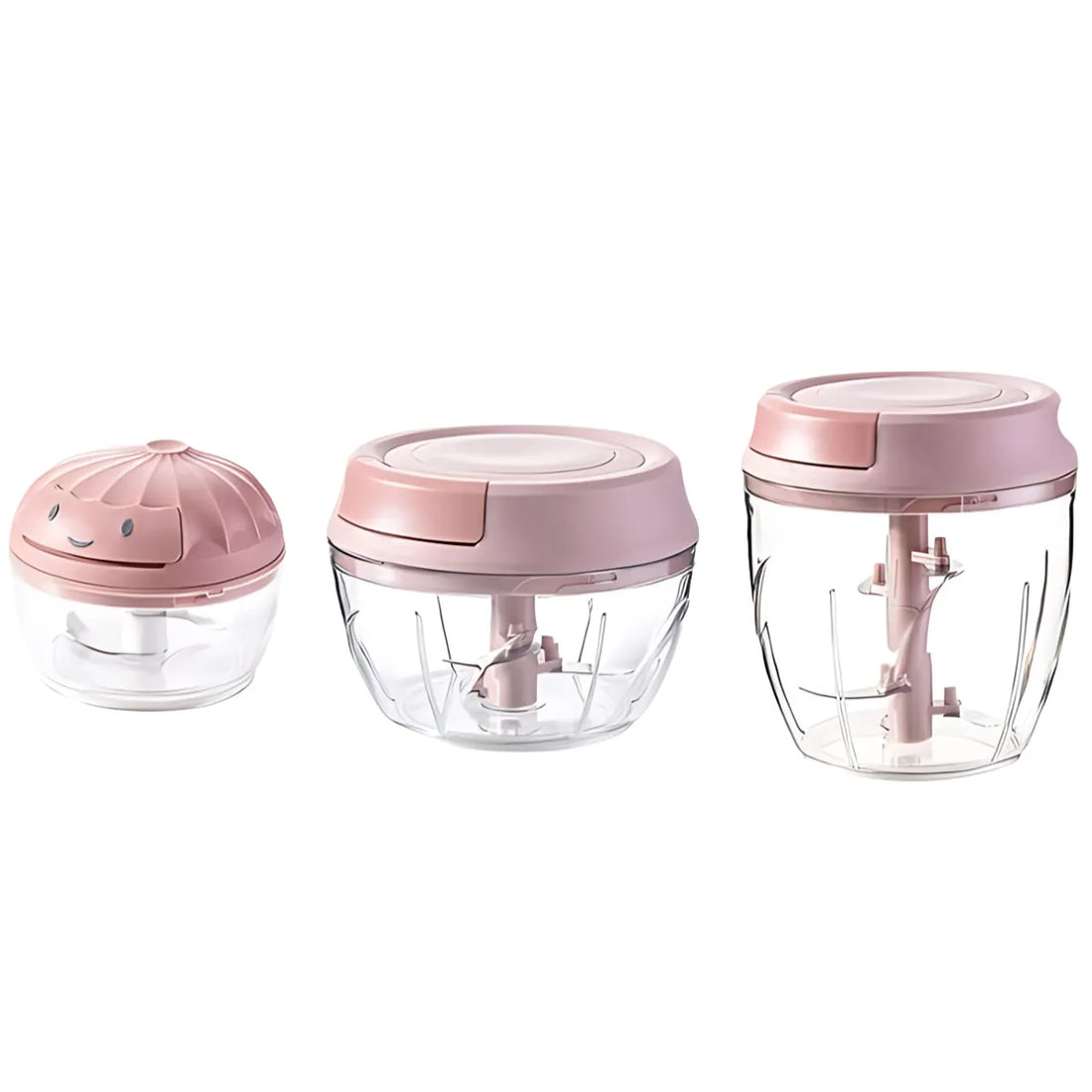 Ręczny Rozdrabniacz Żywności – Różowy Kompaktowy Siekacz do Warzyw