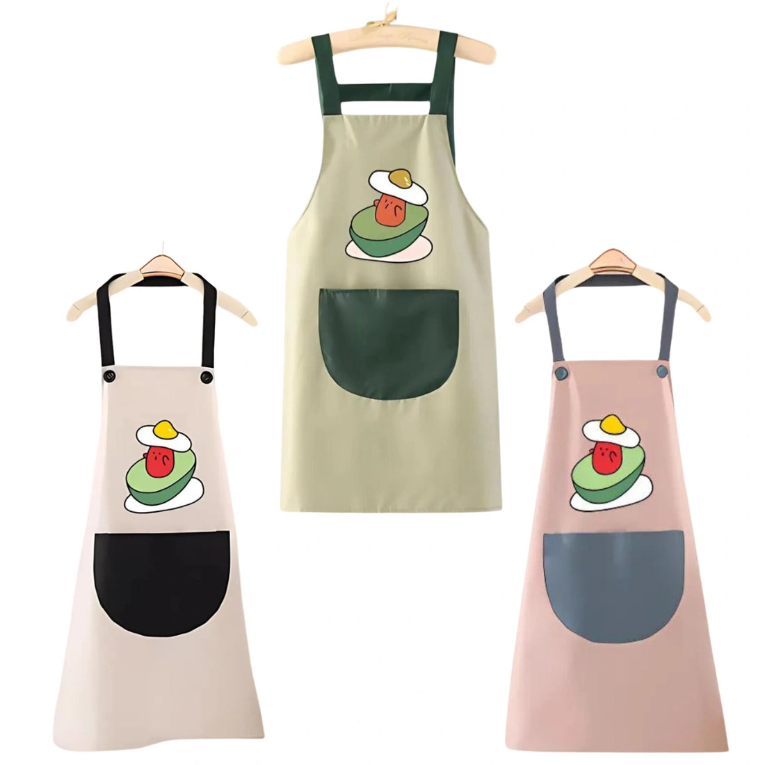 Stylowy Fartuch Kuchenny z Motywem Awokado i Jajka – 1